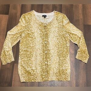 Talbots 
Gold Sequin Buttoned Blouse